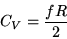 \begin{displaymath}C_V=\frac{fR}{2}\end{displaymath}