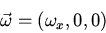 \begin{displaymath}\vec{\omega}=(\omega_x,0,0)\end{displaymath}