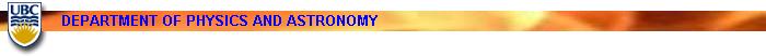 UBC Physics & Astronomy home page